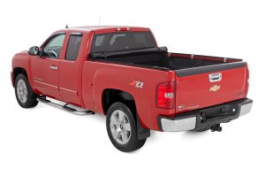 GMC Sierra 3500 HD Soft Roll Up Bed Cover - Rough Country - Matte Black - '11-'14 GMC Sierra 3500 HD Soft Roll Up Bed Cover - Rough Country - Matte Black - '11-'14